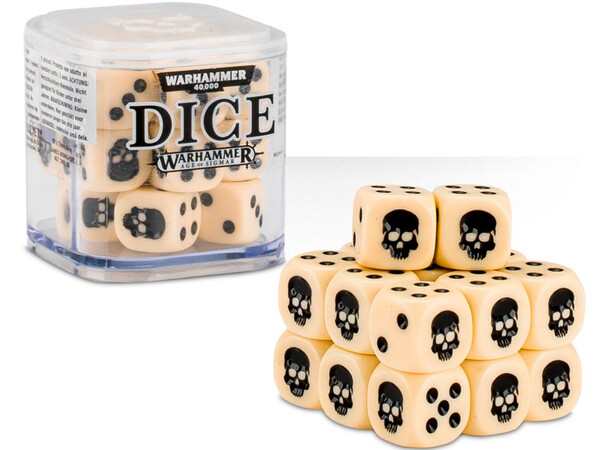 Dice Cube Bone - 20 stk 20 terninger til Warhammer 40K/Sigmar 